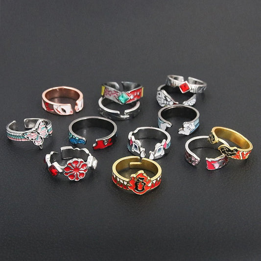 Demon Slayer Cosplay Ring – Adjustable Kimetsu no Yaiba Anime Accessory