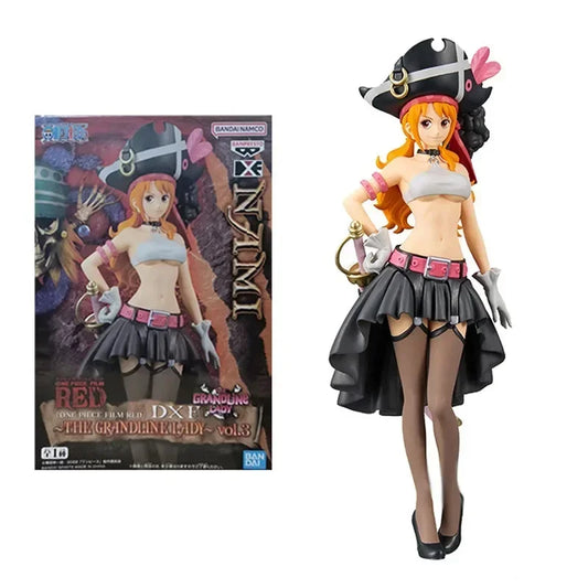 19cm One Piece Nami Figure – Black Outfit PVC Anime Collectible Toy