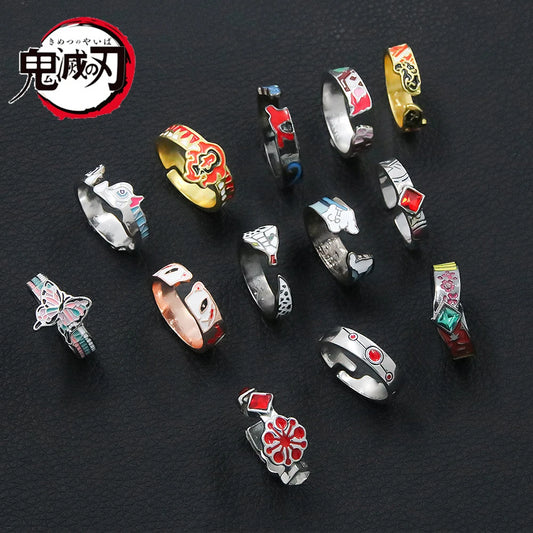 Demon Slayer Cosplay Ring – Adjustable Kimetsu no Yaiba Anime Accessory