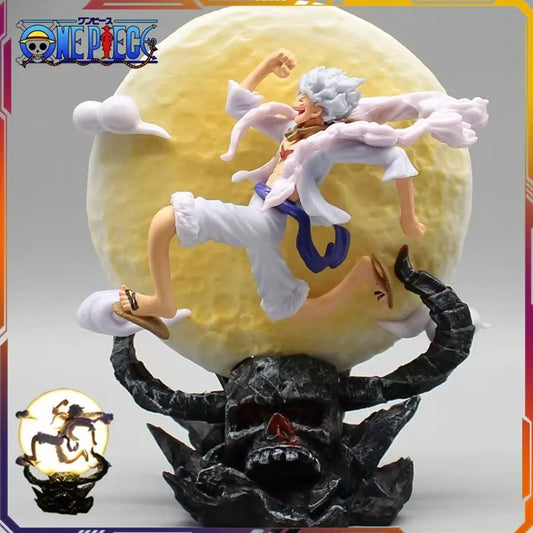 14cm One Piece Luffy Gear 5 Figure – Moonlight PVC Anime Collectible