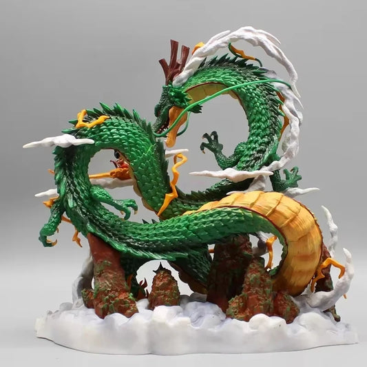 24cm Dragon Ball Shenron & Goku Figure – Anime PVC Collectible Statue for Display & Gift