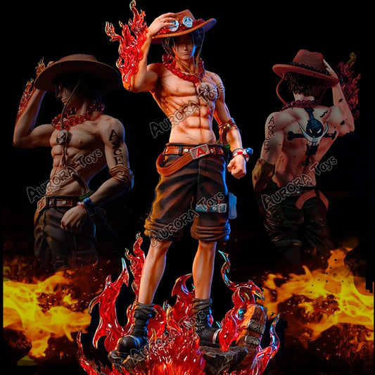 24cm One Piece Ace Figure – PVC Anime Collectible Statue Gift
